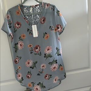 Floral V-Neck Maternity Top